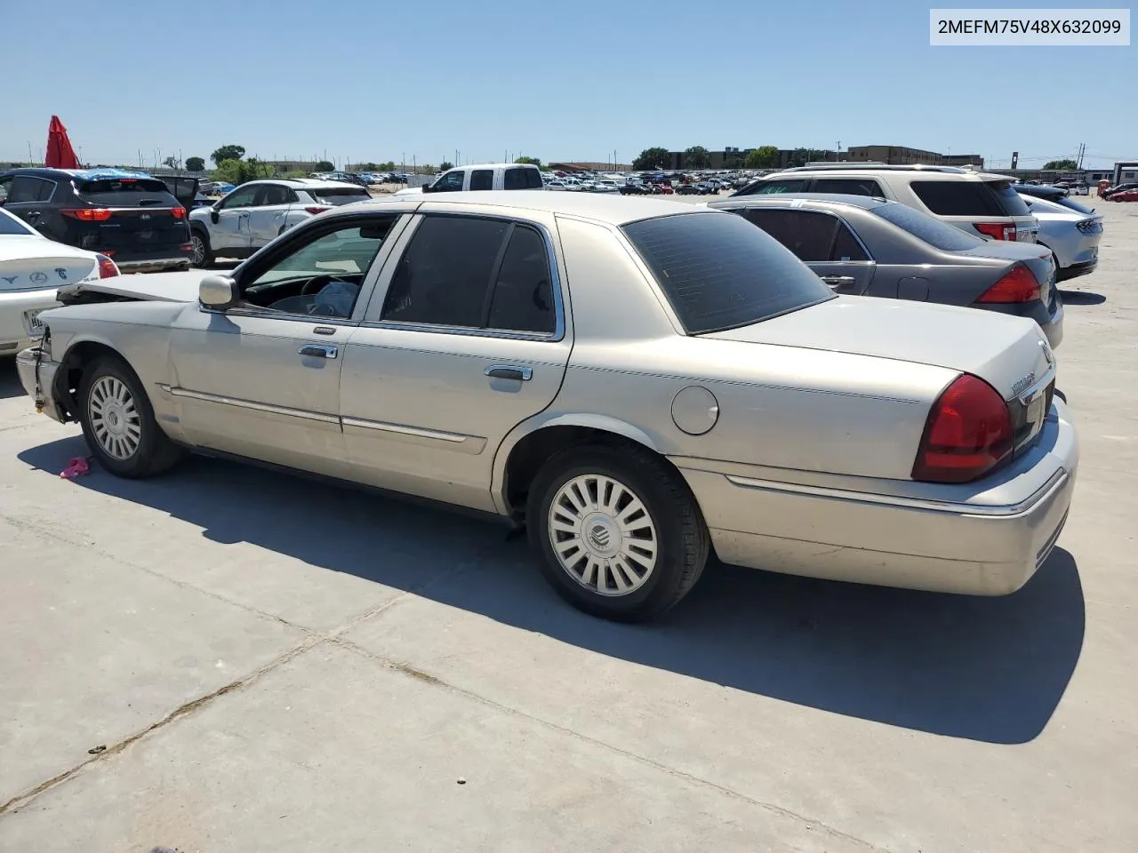 2008 Mercury Grand Marquis Ls VIN: 2MEFM75V48X632099 Lot: 57943614