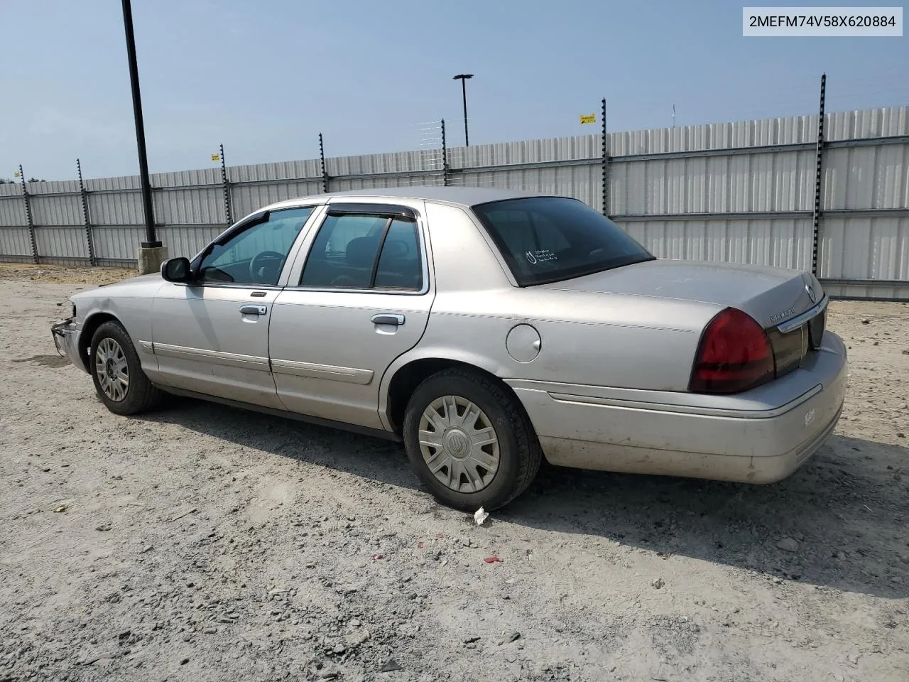 2008 Mercury Grand Marquis Gs VIN: 2MEFM74V58X620884 Lot: 59093834