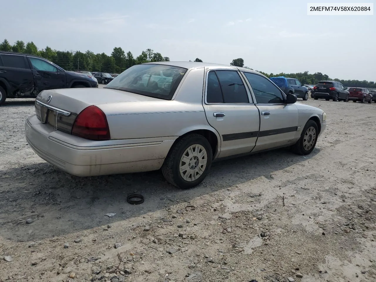 2008 Mercury Grand Marquis Gs VIN: 2MEFM74V58X620884 Lot: 59093834