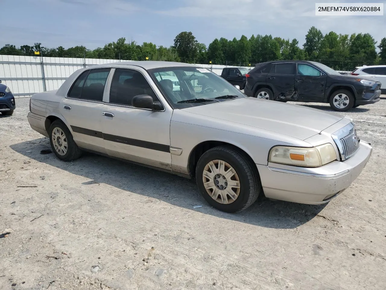 2008 Mercury Grand Marquis Gs VIN: 2MEFM74V58X620884 Lot: 59093834