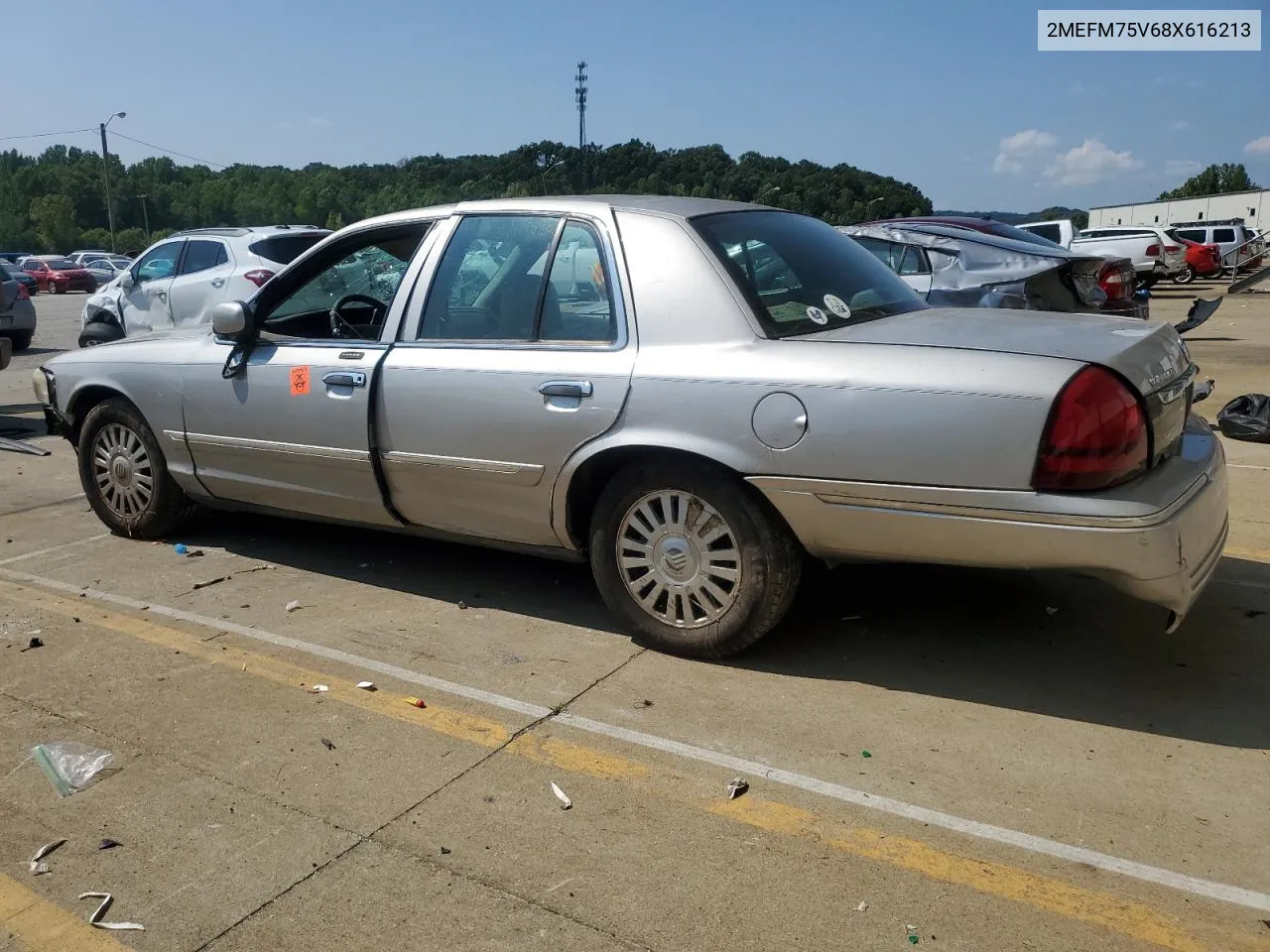 2008 Mercury Grand Marquis Ls VIN: 2MEFM75V68X616213 Lot: 66208234