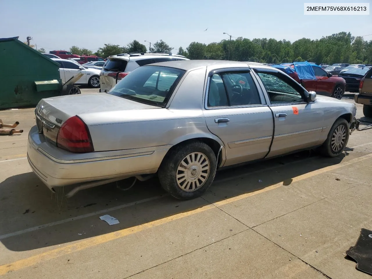 2008 Mercury Grand Marquis Ls VIN: 2MEFM75V68X616213 Lot: 66208234