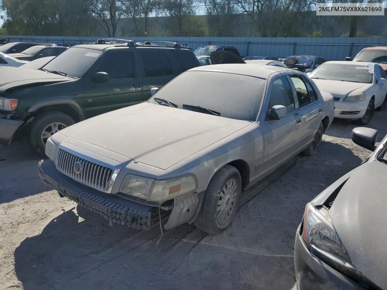 2008 Mercury Grand Marquis Ls VIN: 2MEFM75VX8X621690 Lot: 66443964