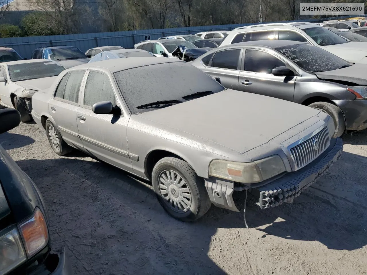 2008 Mercury Grand Marquis Ls VIN: 2MEFM75VX8X621690 Lot: 66443964