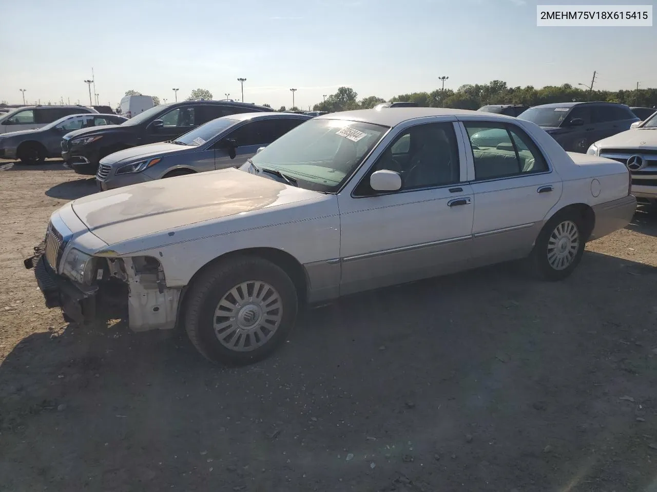 2008 Mercury Grand Marquis Ls VIN: 2MEHM75V18X615415 Lot: 69058844