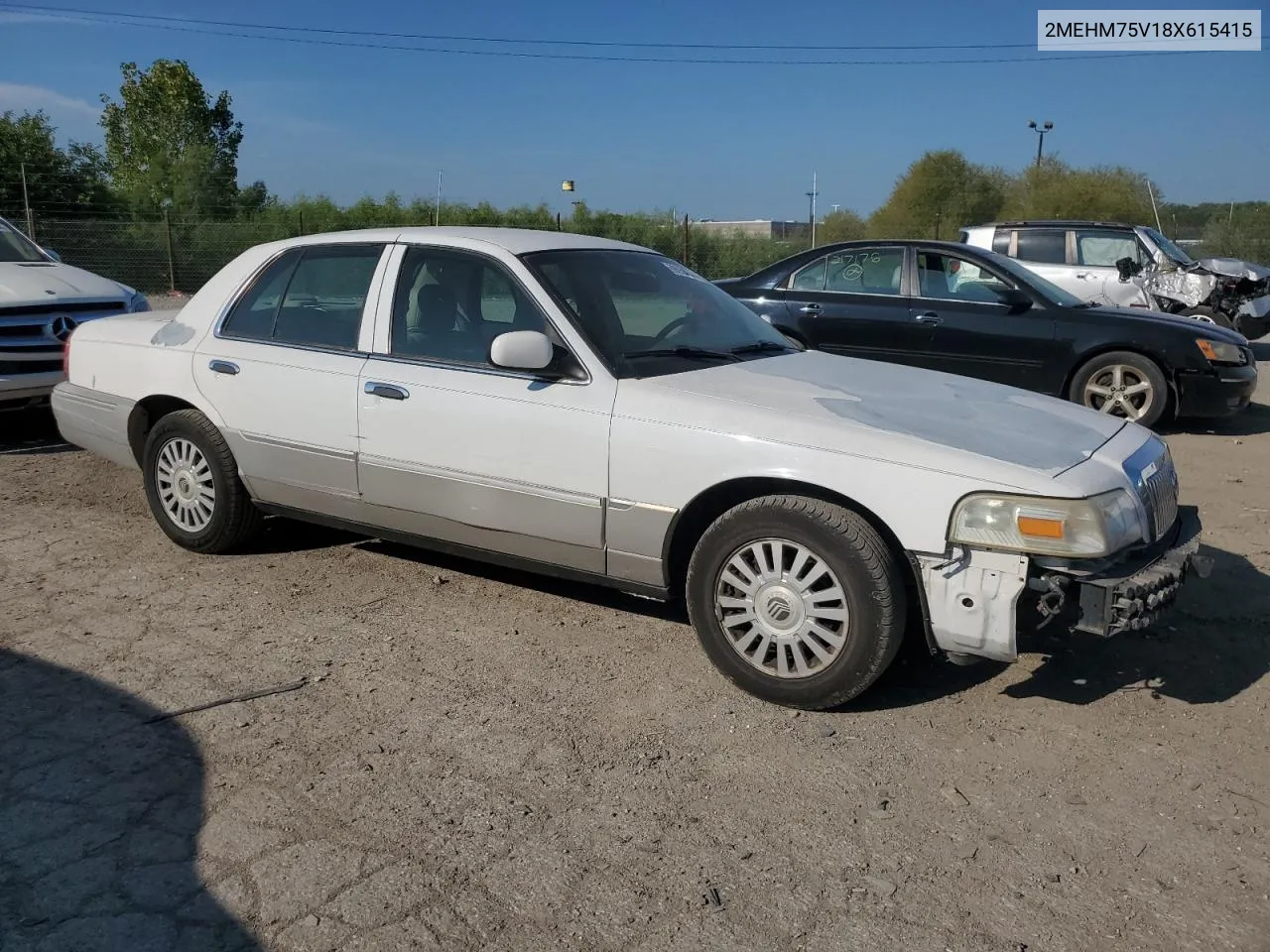 2008 Mercury Grand Marquis Ls VIN: 2MEHM75V18X615415 Lot: 69058844