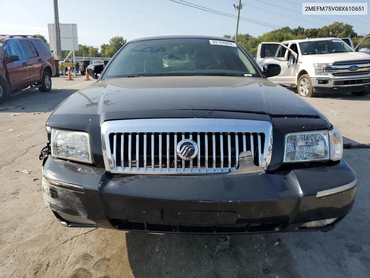 2008 Mercury Grand Marquis Ls VIN: 2MEFM75V08X610651 Lot: 69104004