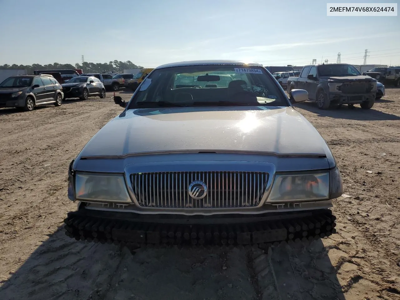 2008 Mercury Grand Marquis Gs VIN: 2MEFM74V68X624474 Lot: 71479854