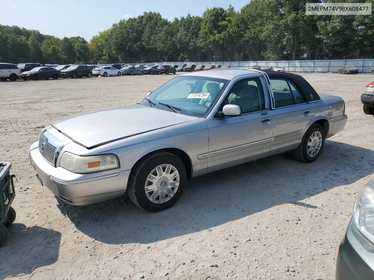 2008 Mercury Grand Marquis Gs VIN: 2MEFM74V98X608477 Lot: 71574754