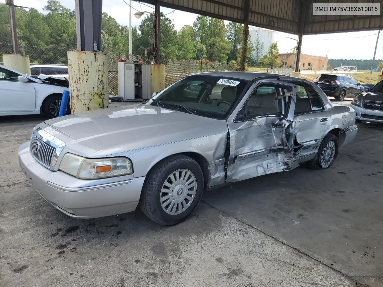 2008 Mercury Grand Marquis Ls VIN: 2MEHM75V38X610815 Lot: 72438484