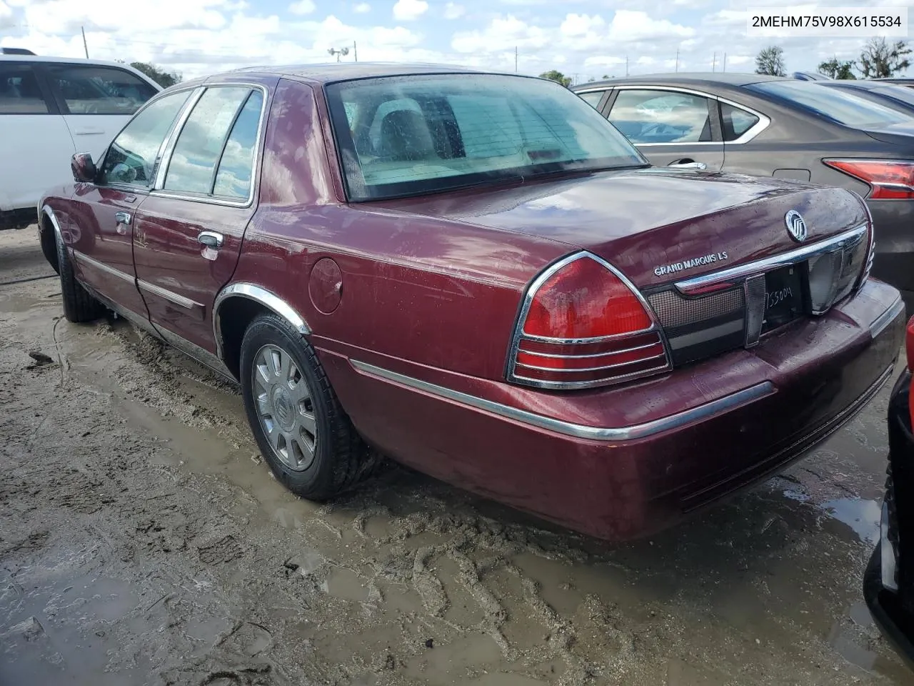 2008 Mercury Grand Marquis Ls VIN: 2MEHM75V98X615534 Lot: 74020234