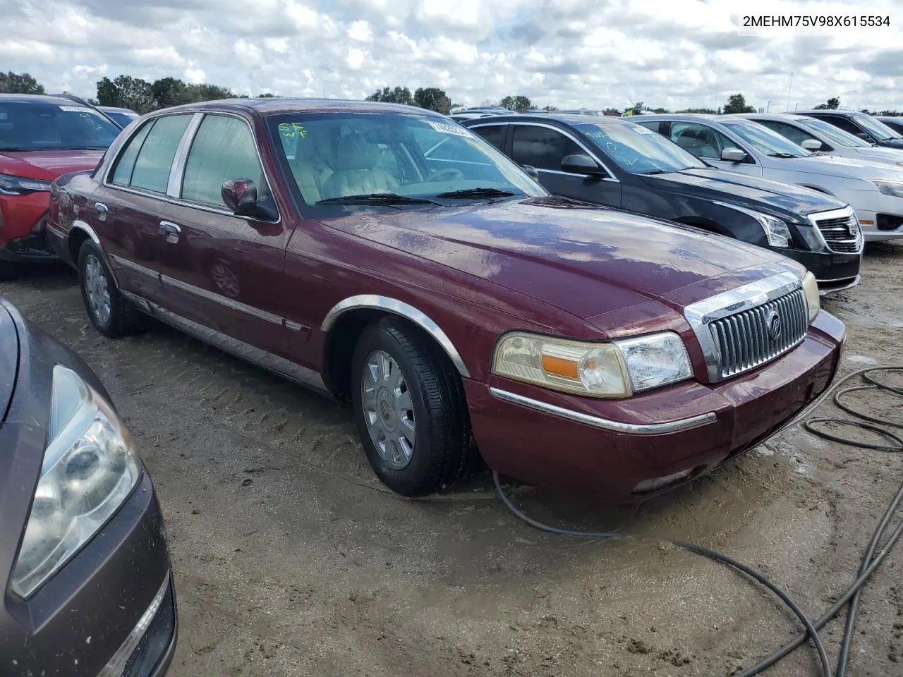 2008 Mercury Grand Marquis Ls VIN: 2MEHM75V98X615534 Lot: 74020234