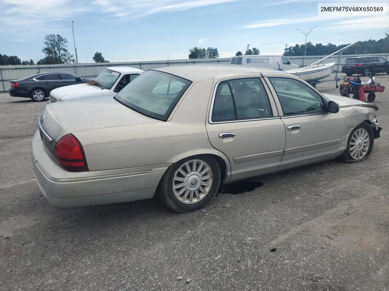 2008 Mercury Grand Marquis Ls VIN: 2MEFM75V68X650569 Lot: 74478394