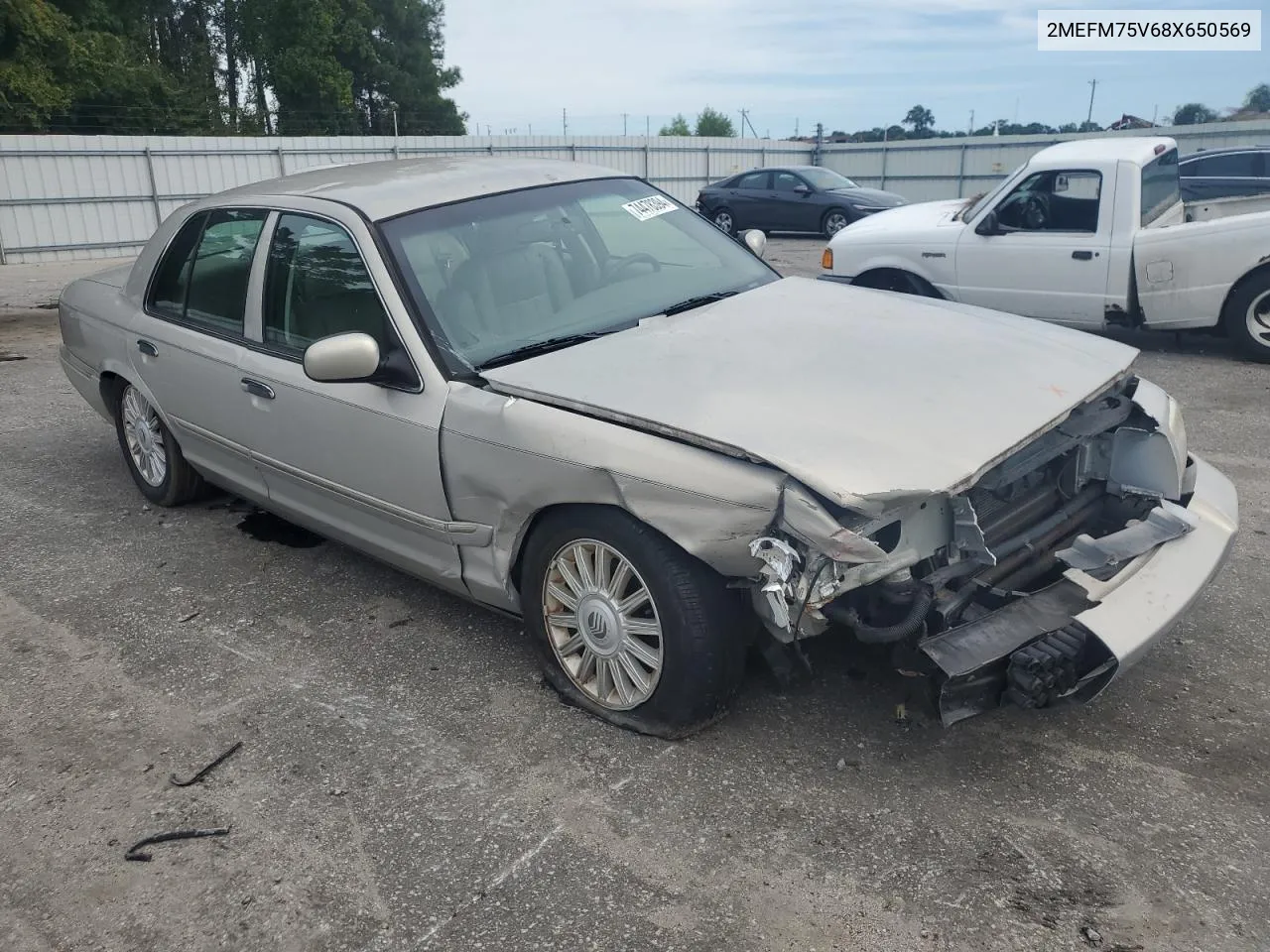 2008 Mercury Grand Marquis Ls VIN: 2MEFM75V68X650569 Lot: 74478394