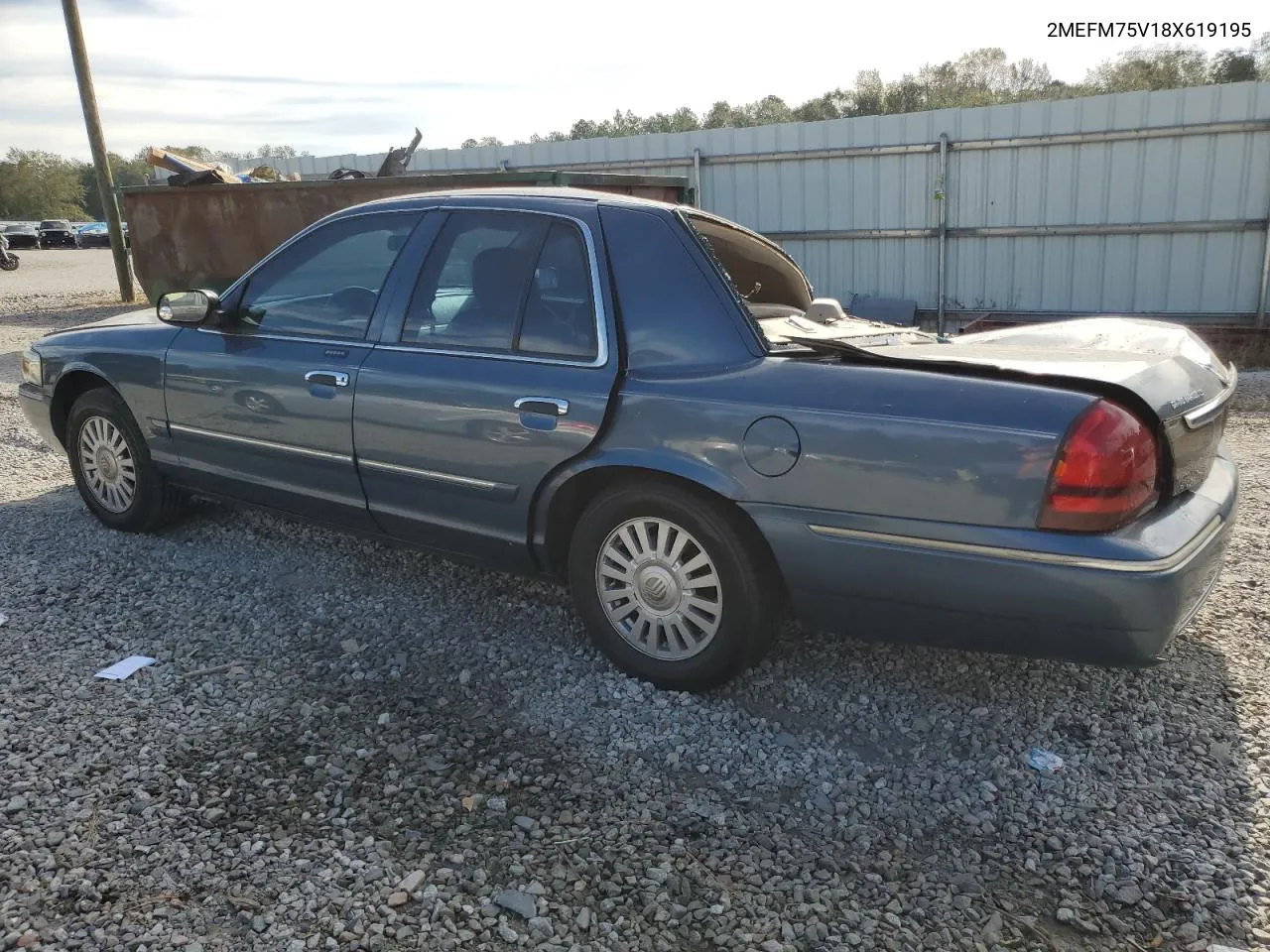 2008 Mercury Grand Marquis Ls VIN: 2MEFM75V18X619195 Lot: 75038784