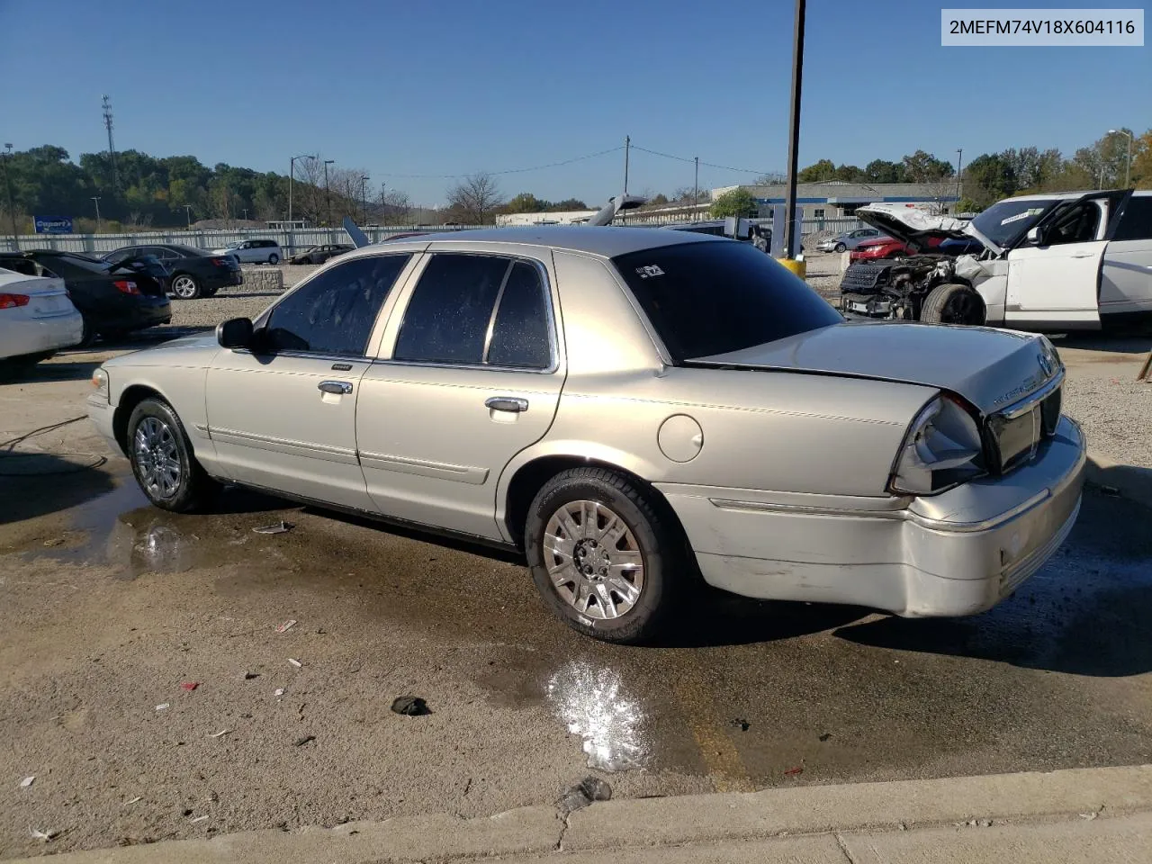 2008 Mercury Grand Marquis Gs VIN: 2MEFM74V18X604116 Lot: 75706444