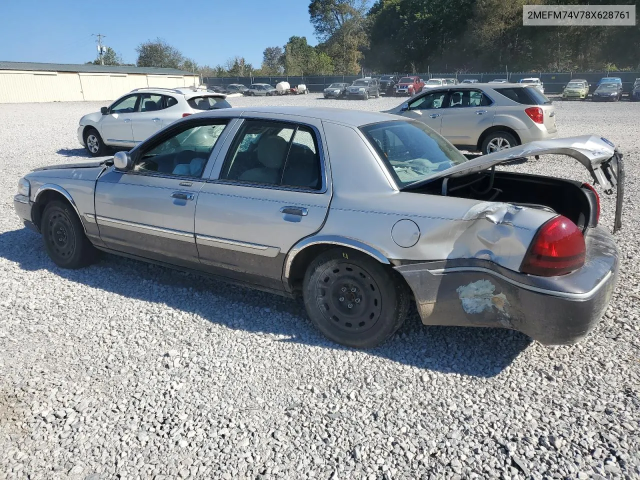 2008 Mercury Grand Marquis Gs VIN: 2MEFM74V78X628761 Lot: 75802484