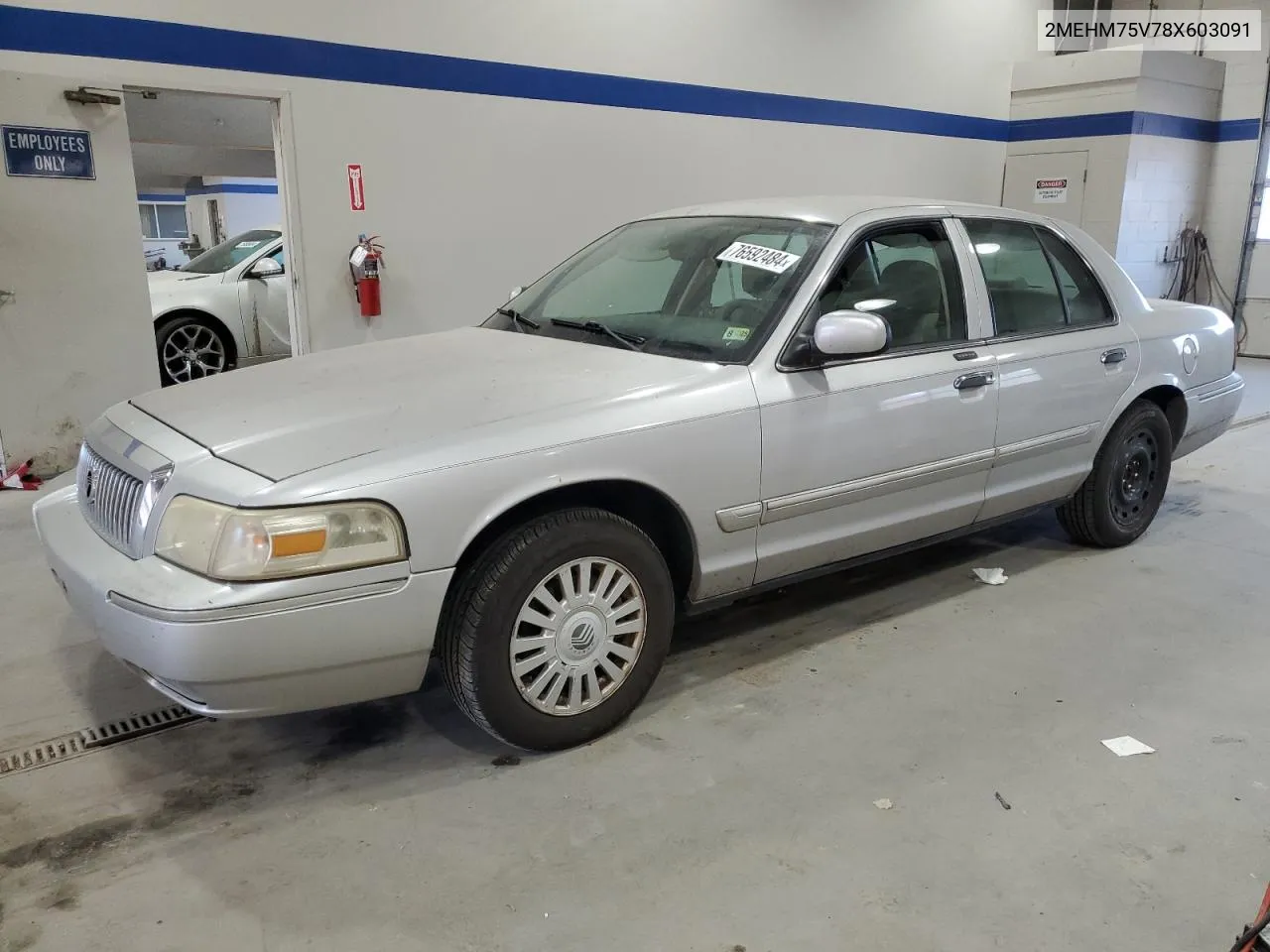 2008 Mercury Grand Marquis Ls VIN: 2MEHM75V78X603091 Lot: 76592484