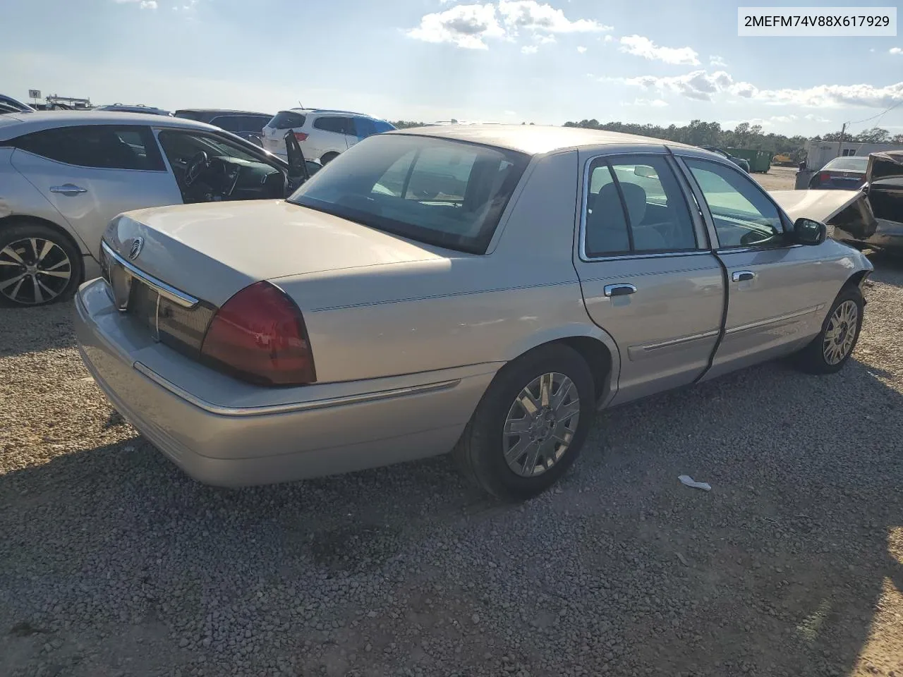 2008 Mercury Grand Marquis Gs VIN: 2MEFM74V88X617929 Lot: 76961994