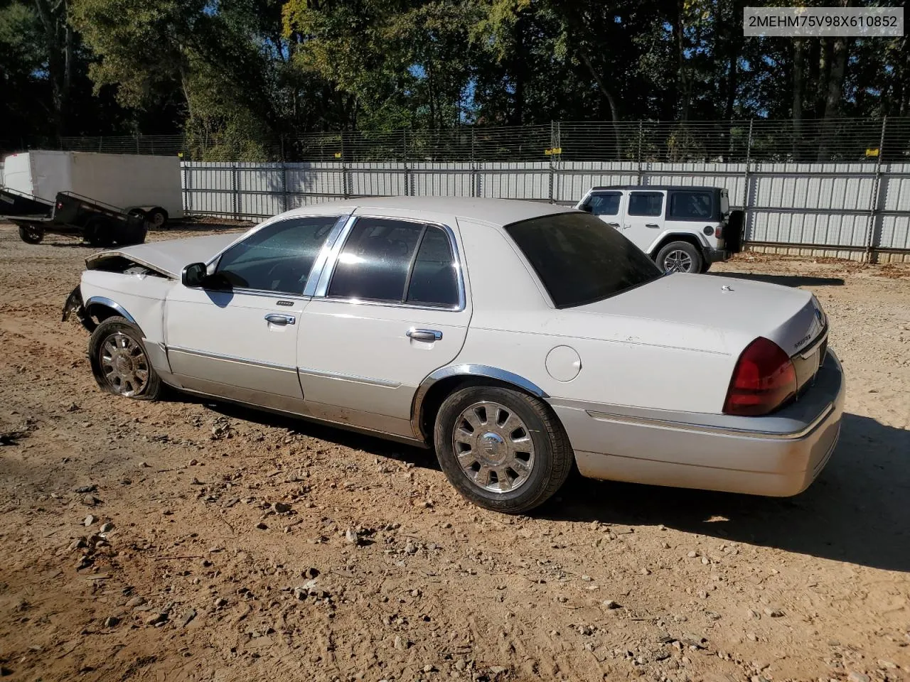 2008 Mercury Grand Marquis Ls VIN: 2MEHM75V98X610852 Lot: 77008084