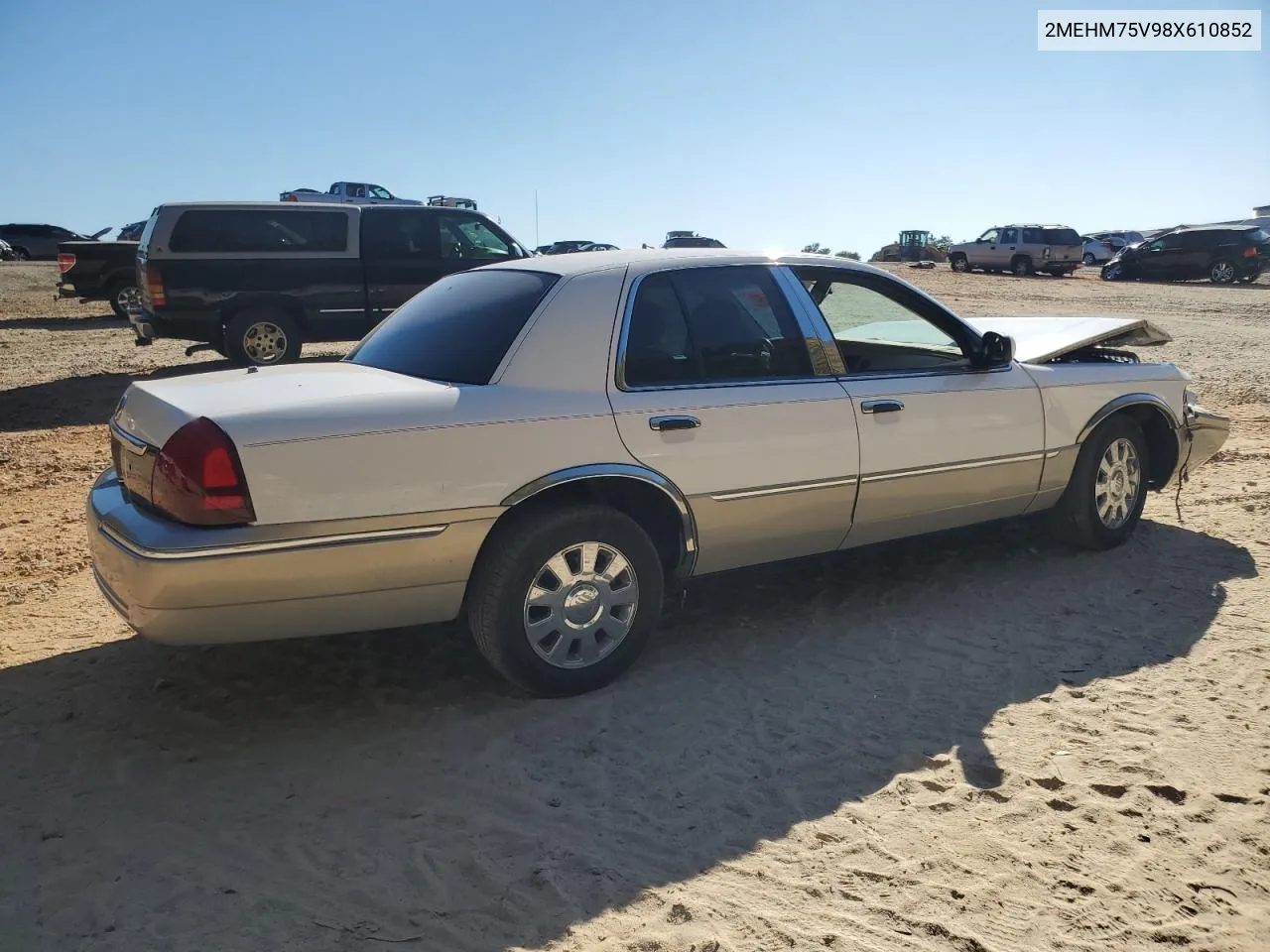 2008 Mercury Grand Marquis Ls VIN: 2MEHM75V98X610852 Lot: 77008084