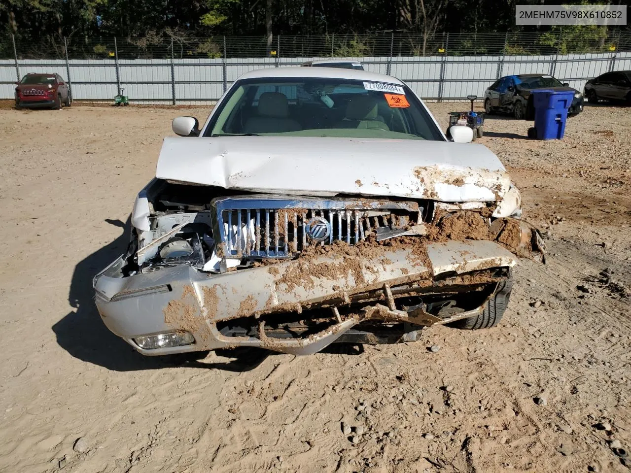 2008 Mercury Grand Marquis Ls VIN: 2MEHM75V98X610852 Lot: 77008084