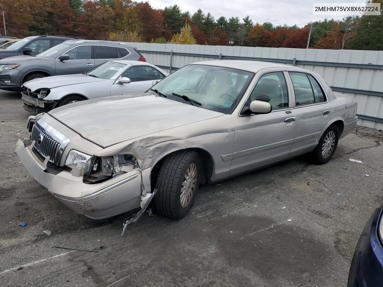 2008 Mercury Grand Marquis Ls VIN: 2MEHM75VX8X627224 Lot: 77035444