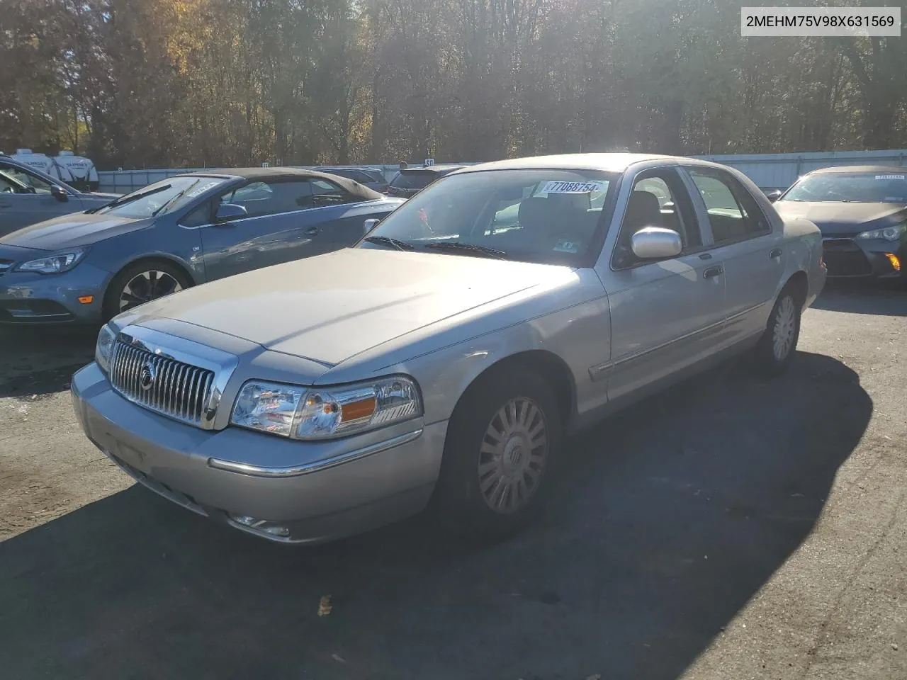 2008 Mercury Grand Marquis Ls VIN: 2MEHM75V98X631569 Lot: 77088754