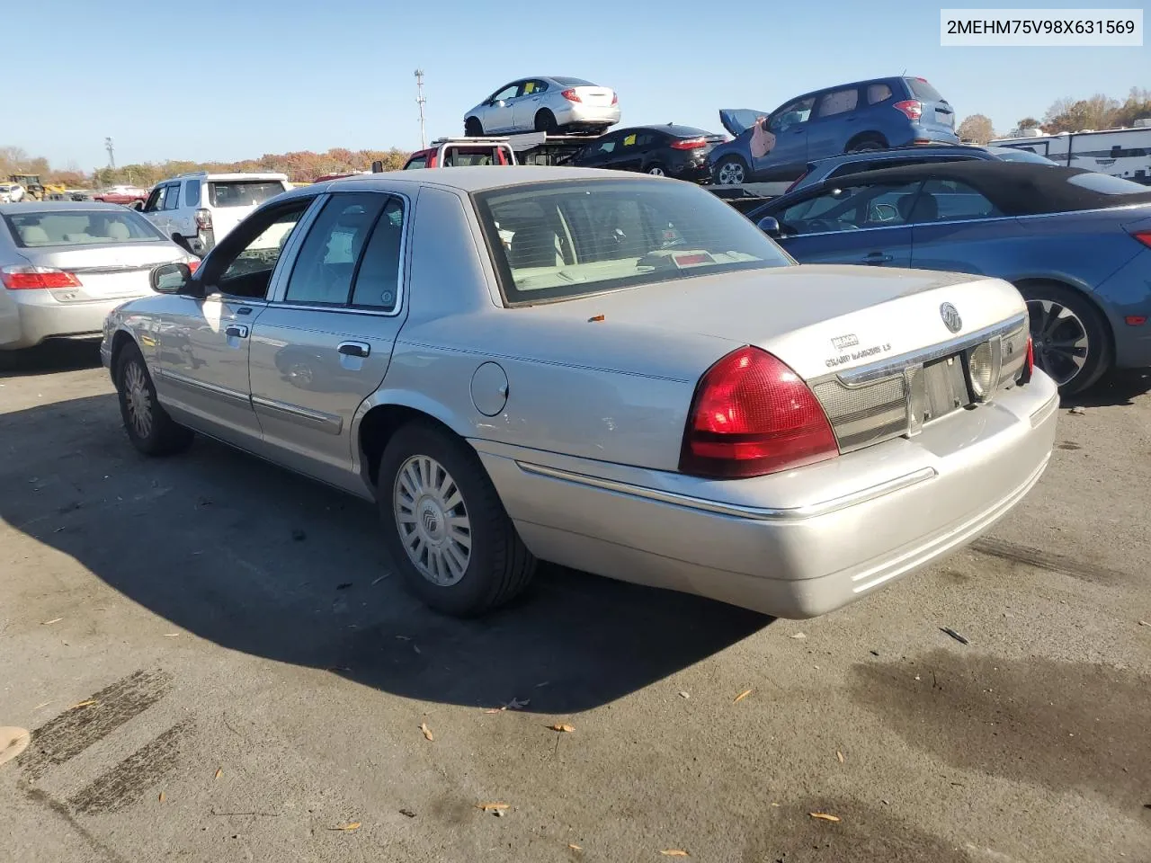 2008 Mercury Grand Marquis Ls VIN: 2MEHM75V98X631569 Lot: 77088754