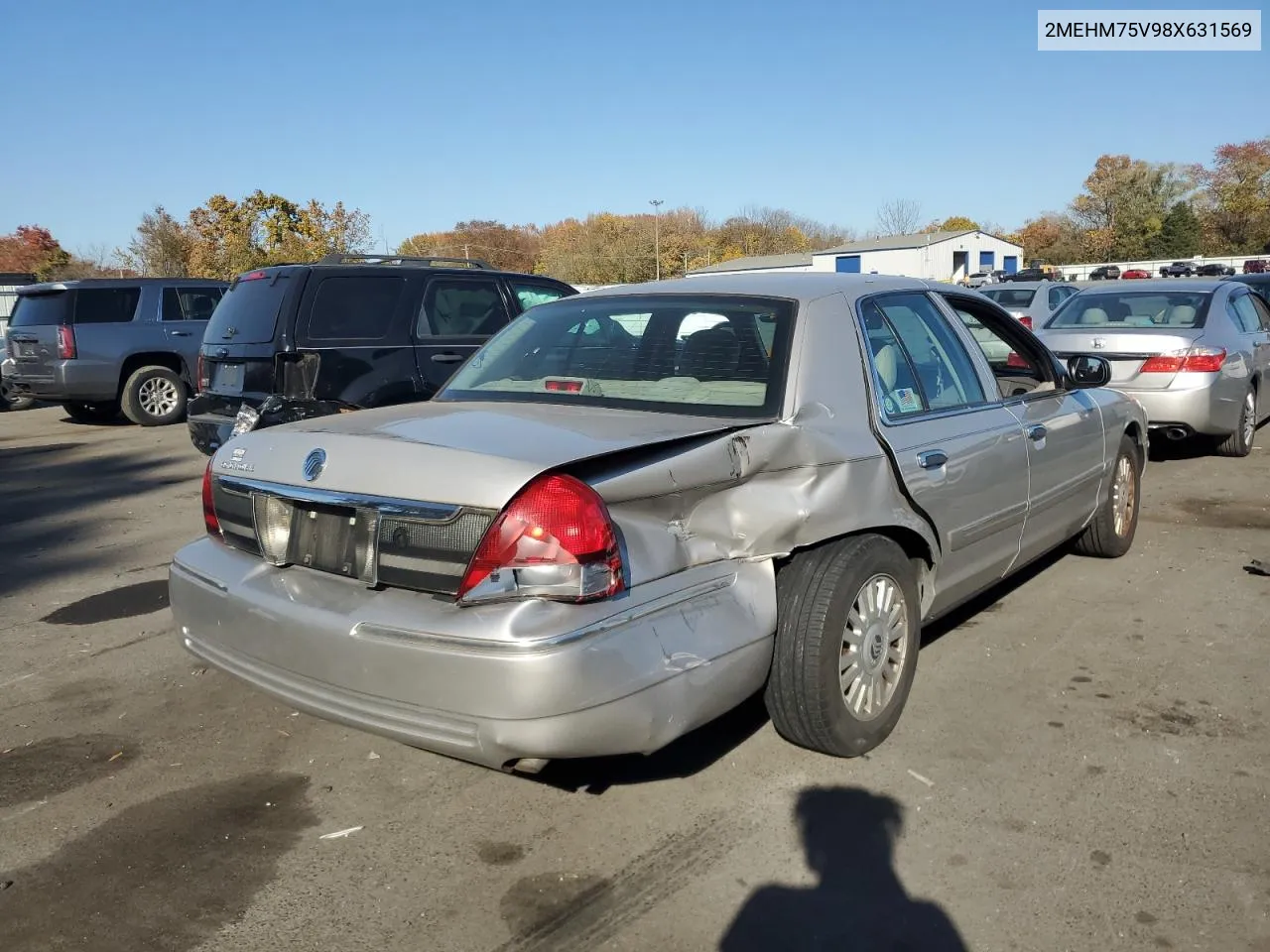 2008 Mercury Grand Marquis Ls VIN: 2MEHM75V98X631569 Lot: 77088754