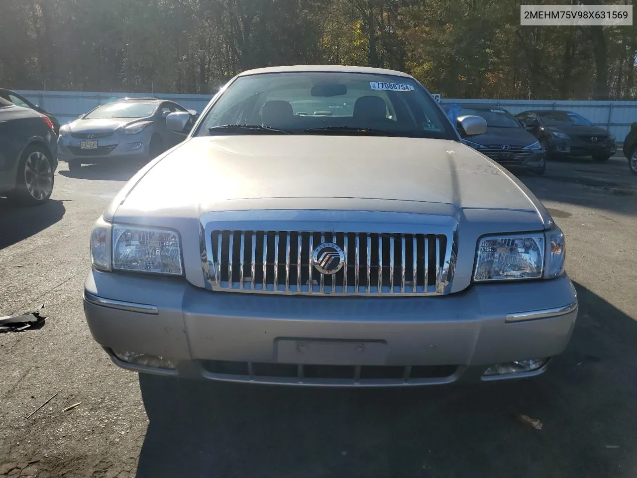 2008 Mercury Grand Marquis Ls VIN: 2MEHM75V98X631569 Lot: 77088754