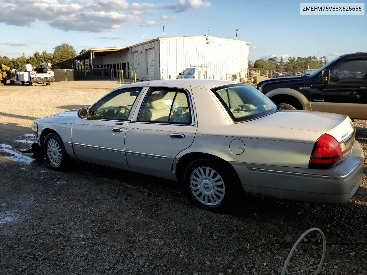 2008 Mercury Grand Marquis Ls VIN: 2MEFM75V88X625656 Lot: 80309044