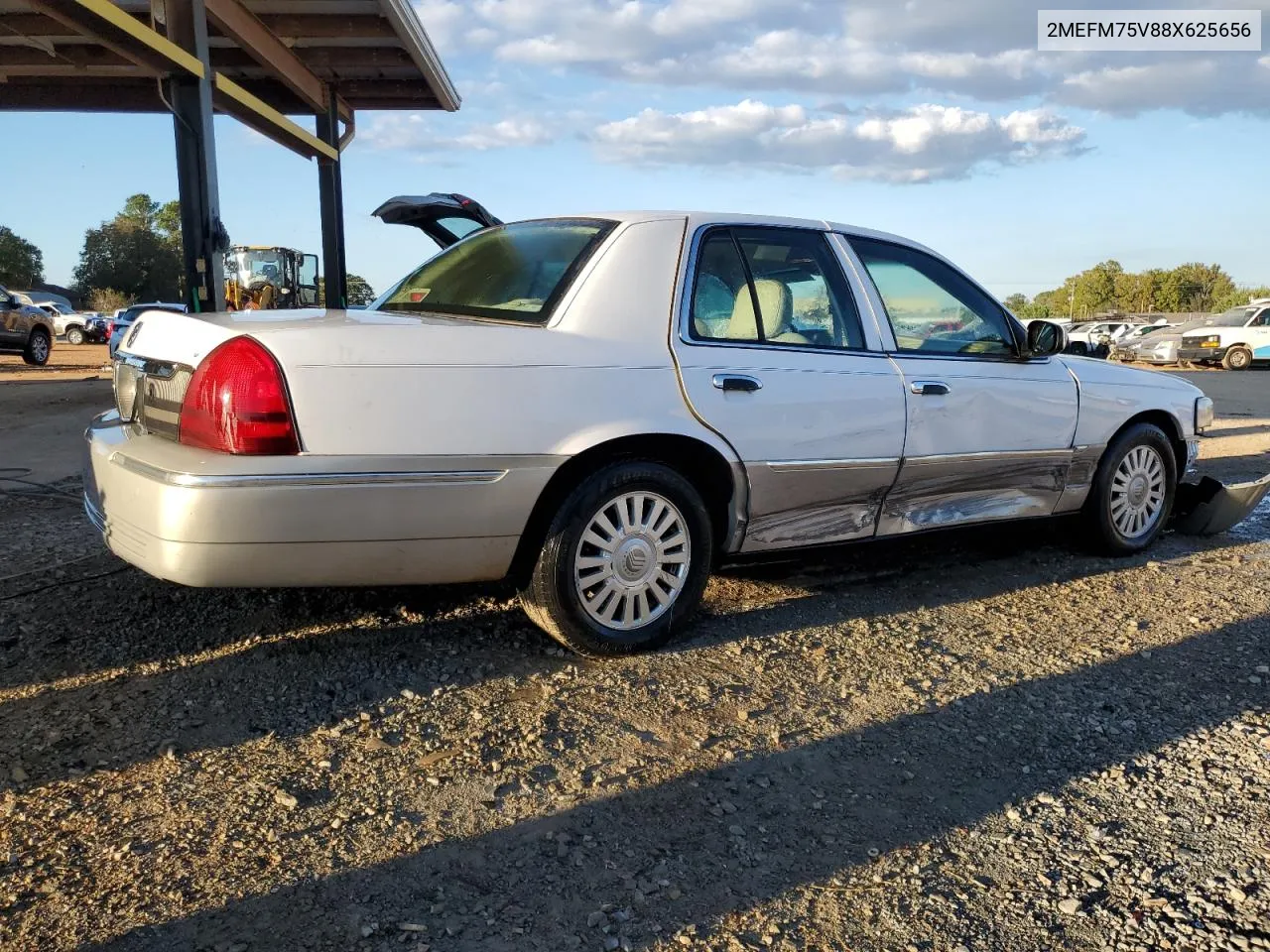 2008 Mercury Grand Marquis Ls VIN: 2MEFM75V88X625656 Lot: 80309044