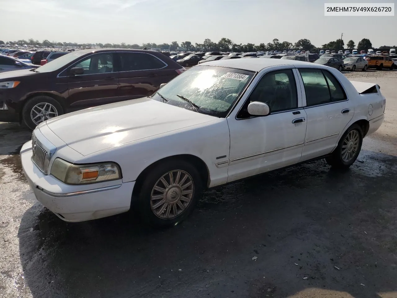 2009 Mercury Grand Marquis Ls VIN: 2MEHM75V49X626720 Lot: 68713564