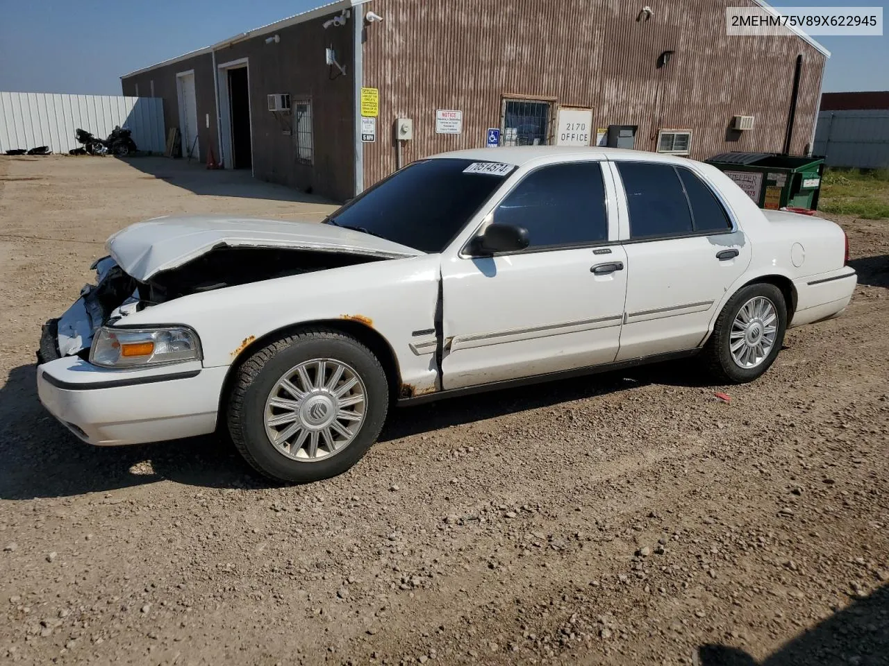 2009 Mercury Grand Marquis Ls VIN: 2MEHM75V89X622945 Lot: 70514574