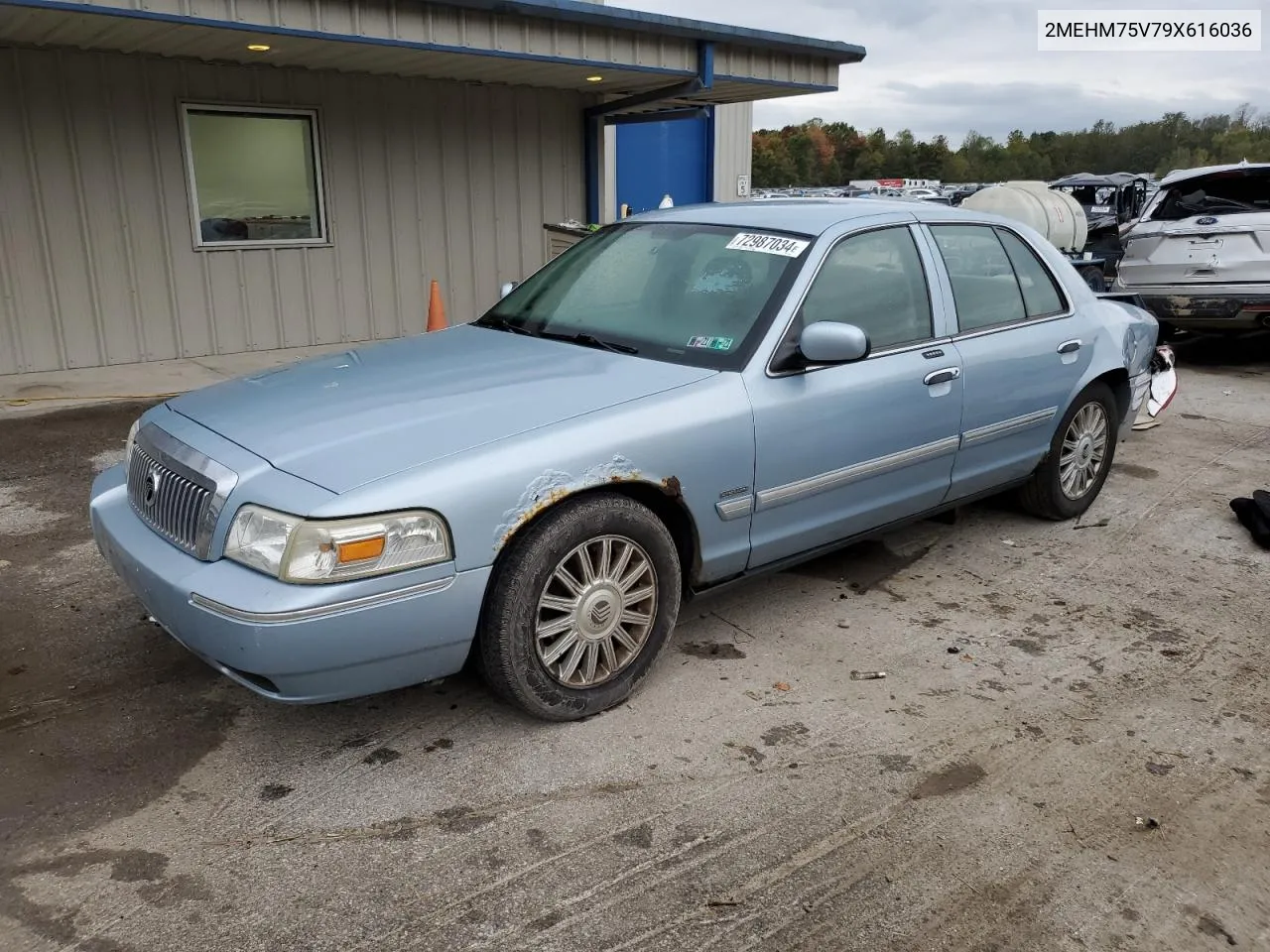 2009 Mercury Grand Marquis Ls VIN: 2MEHM75V79X616036 Lot: 72987034