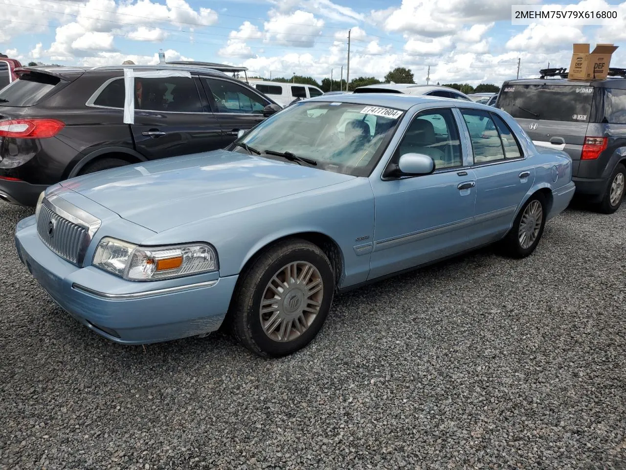 2009 Mercury Grand Marquis Ls VIN: 2MEHM75V79X616800 Lot: 74777604