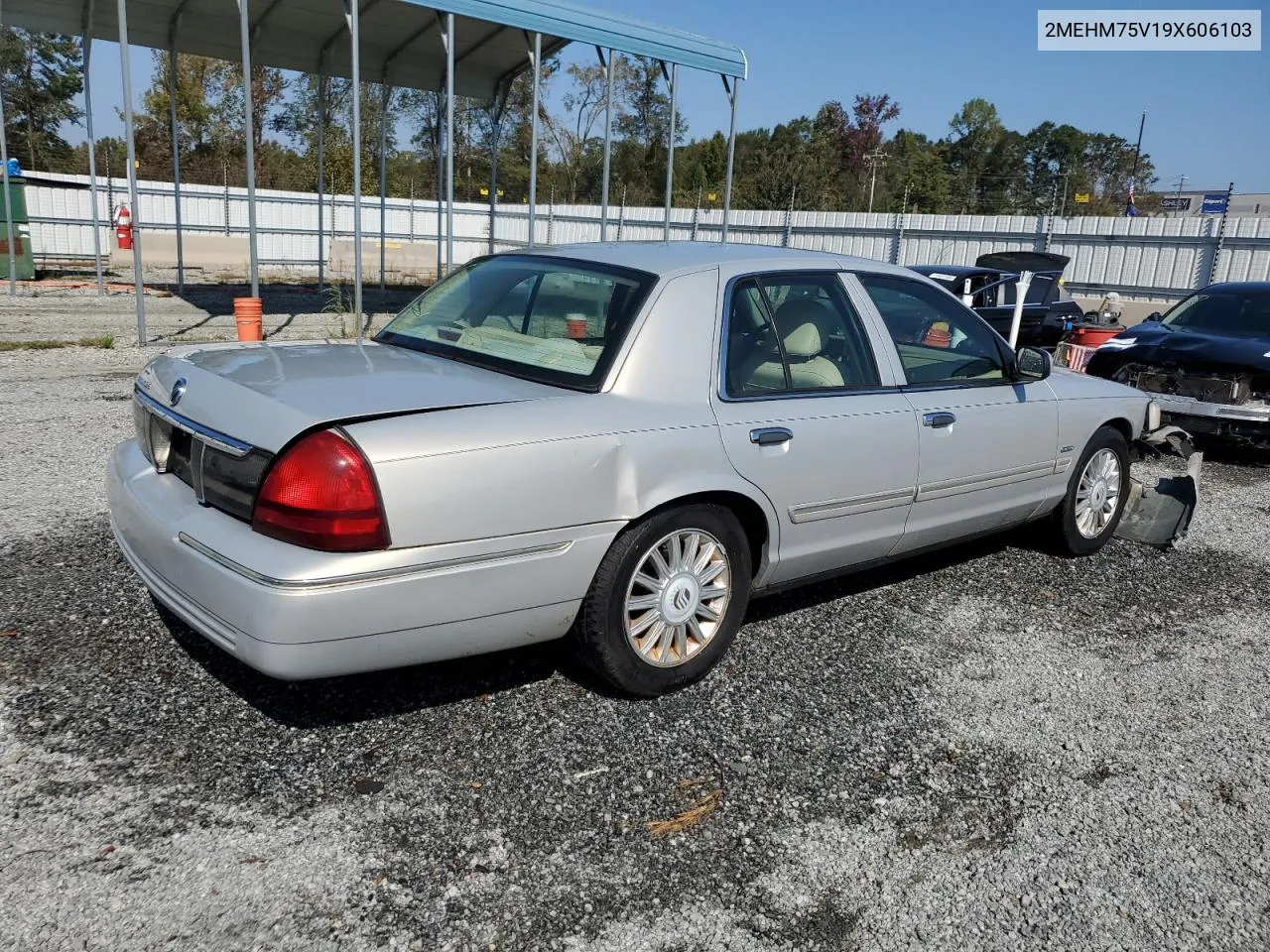 2009 Mercury Grand Marquis Ls VIN: 2MEHM75V19X606103 Lot: 75014254