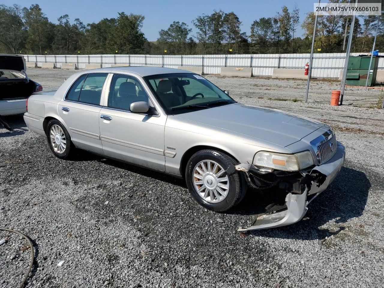 2009 Mercury Grand Marquis Ls VIN: 2MEHM75V19X606103 Lot: 75014254