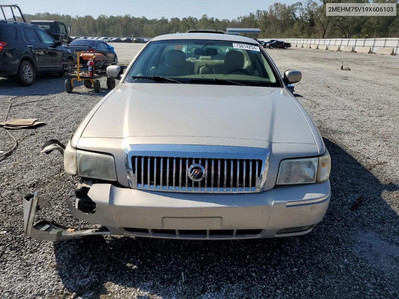 2009 Mercury Grand Marquis Ls VIN: 2MEHM75V19X606103 Lot: 75014254