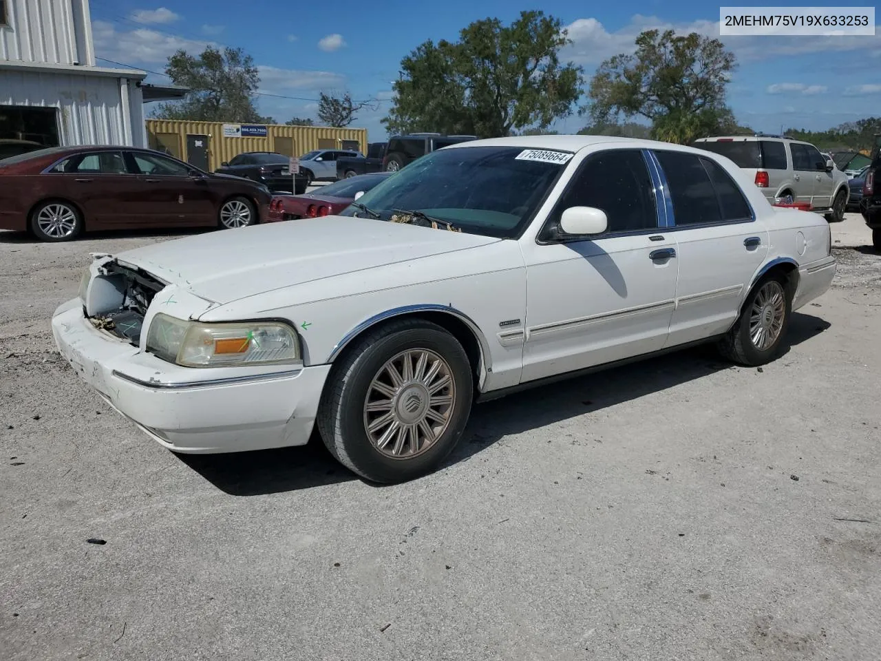 2009 Mercury Grand Marquis Ls VIN: 2MEHM75V19X633253 Lot: 75089664