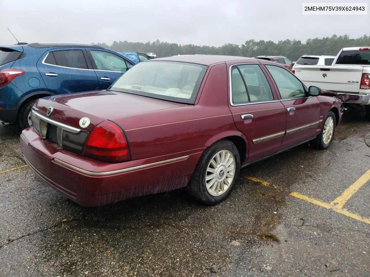 2009 Mercury Grand Marquis Ls VIN: 2MEHM75V39X624943 Lot: 78849074