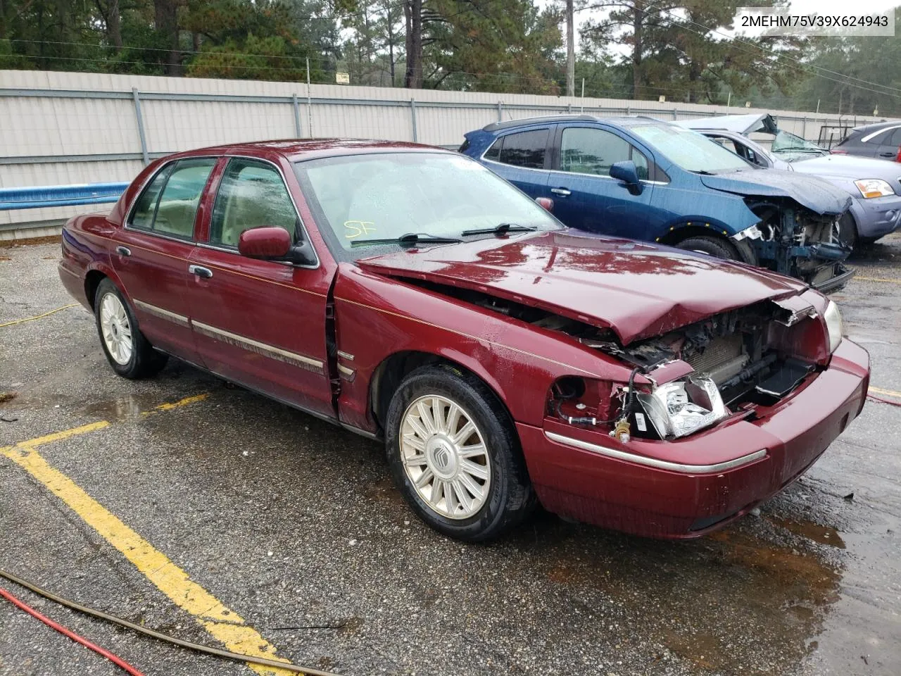 2009 Mercury Grand Marquis Ls VIN: 2MEHM75V39X624943 Lot: 78849074