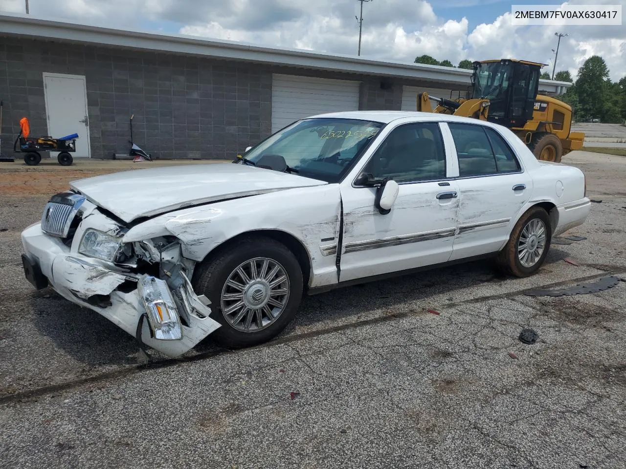 2010 Mercury Grand Marquis Ls VIN: 2MEBM7FV0AX630417 Lot: 65022524