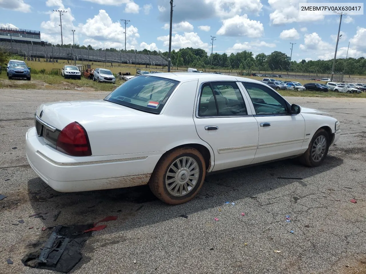 2010 Mercury Grand Marquis Ls VIN: 2MEBM7FV0AX630417 Lot: 65022524