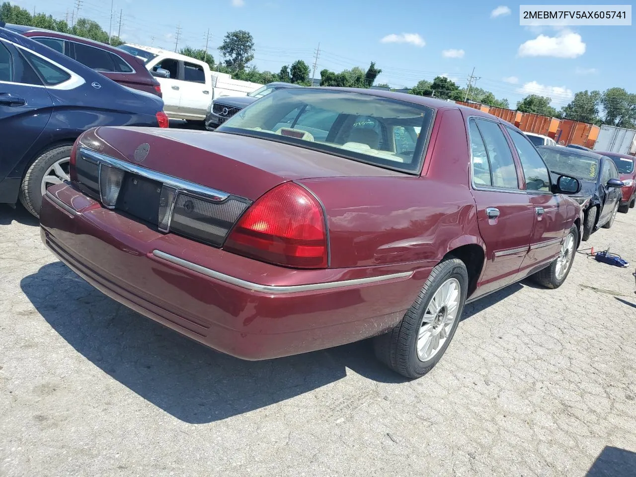 2010 Mercury Grand Marquis Ls VIN: 2MEBM7FV5AX605741 Lot: 65731664