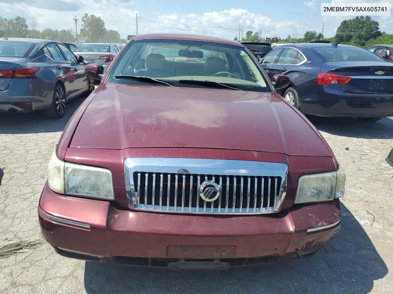 2010 Mercury Grand Marquis Ls VIN: 2MEBM7FV5AX605741 Lot: 65731664