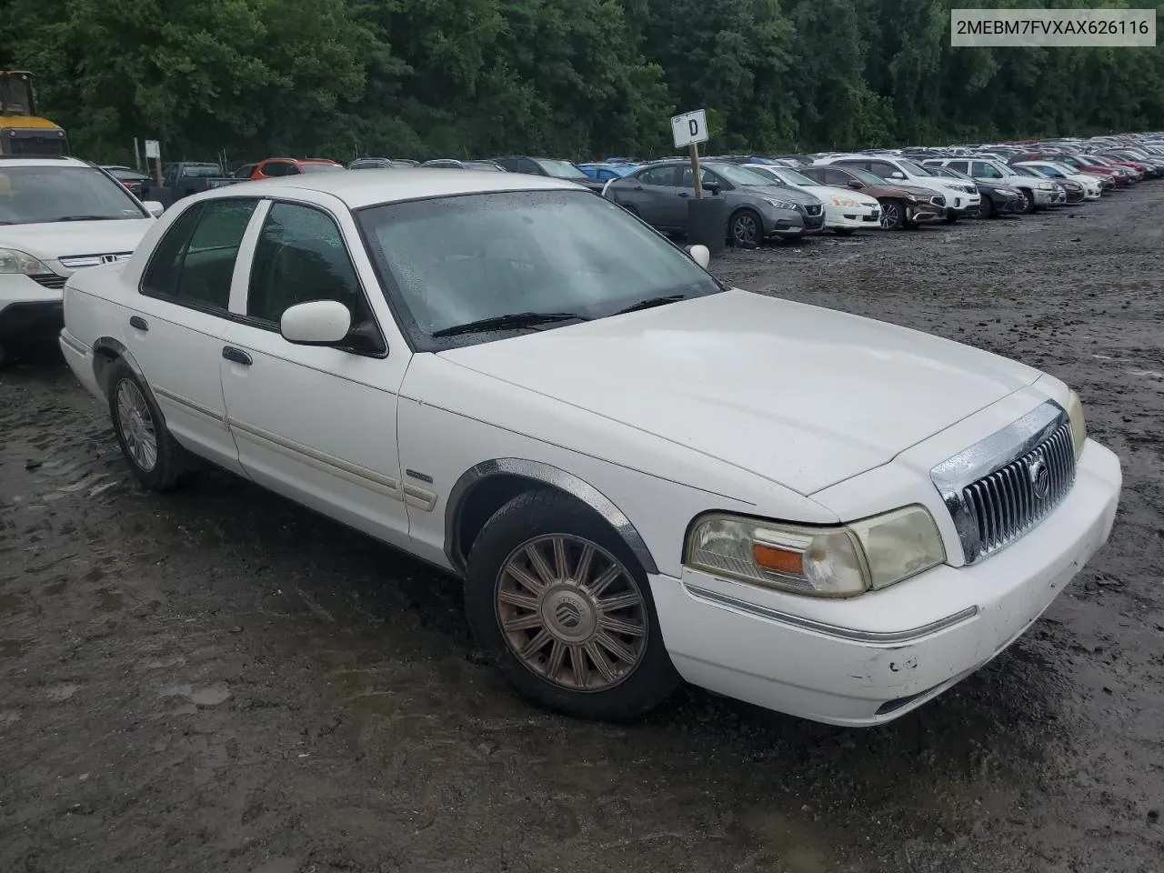 2010 Mercury Grand Marquis Ls VIN: 2MEBM7FVXAX626116 Lot: 66618214