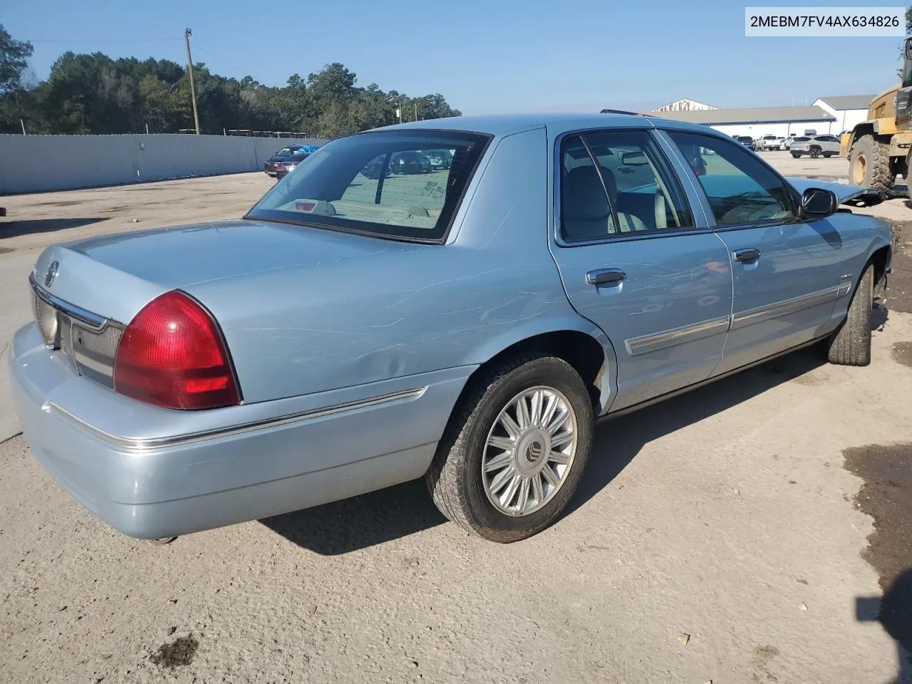 2010 Mercury Grand Marquis Ls VIN: 2MEBM7FV4AX634826 Lot: 72812414