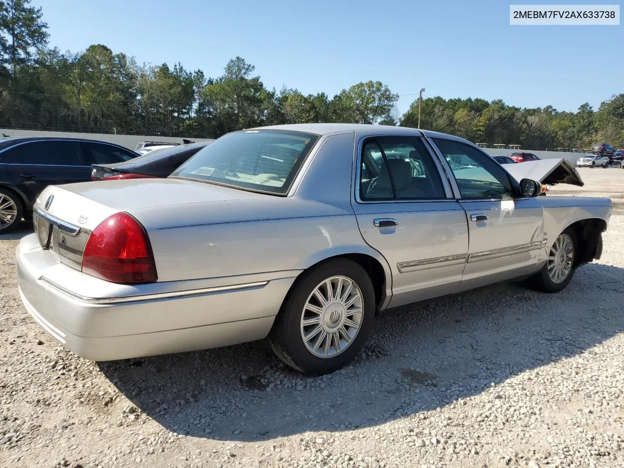 2010 Mercury Grand Marquis Ls VIN: 2MEBM7FV2AX633738 Lot: 73289554